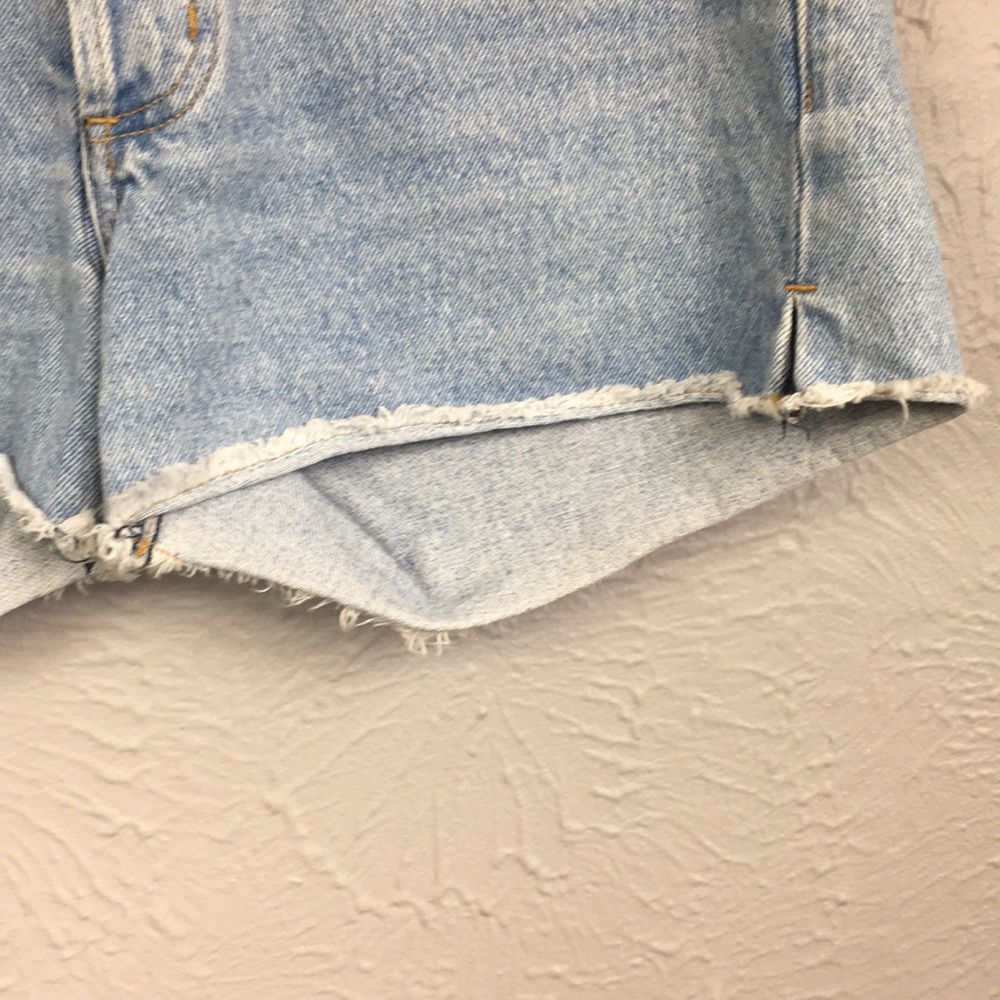 American Apparel Jeans Blue Jean Cut Off Shorts 26 - Picture 2 of 8